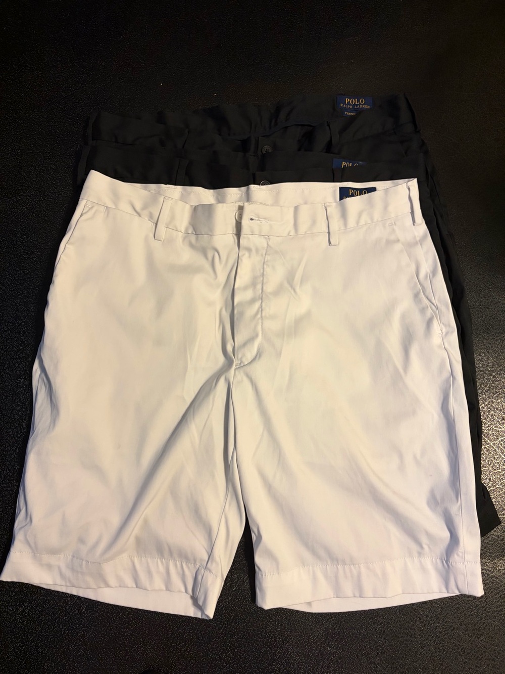 Polo by Ralph Lauren White Flat Front Chino Shorts
